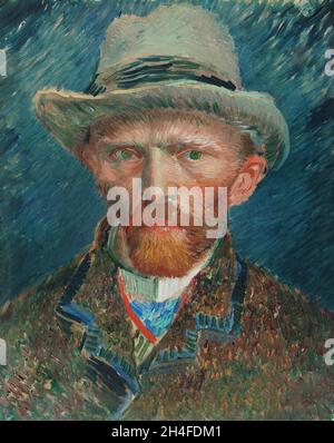 Self-portrait, Vincent van Gogh, Rijksmuseum, Amsterdam Stock Photo