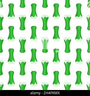 Illustration Irish holiday St Patrick day, seamless color beer in mug. Pattern St Patrick day consisting of many identical beer mug on white backgroun Stock Vector