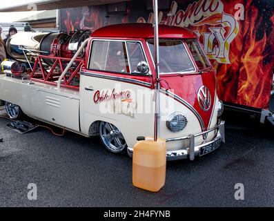 Oklahoma Willy Jet Engine VW Drag Racing Van On Public Display In The 