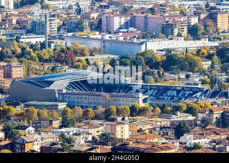Bergamo, Italy. 02nd Nov, 2021. Bergamo, Italy, November 2, 2021, General view of the Gewiss Stadium ahead of the UEFA Champions League, Group F football match between Atalanta BC and Manchester United on November 2, 2021 at Gewiss Stadium in Bergamo, Italy - Photo: Nigel Keene/DPPI/LiveMedia Credit: Independent Photo Agency/Alamy Live News Stock Photo