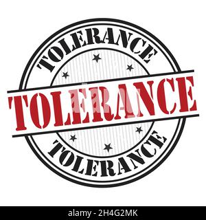 Tolerance grunge rubber stamp on white background, vector illustration Stock Vector