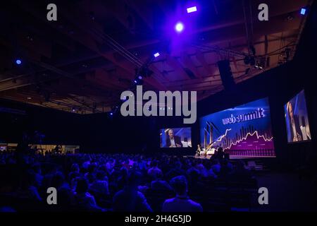 Lisbon, Portugal. 02nd Nov, 2021. General view of CIS Stage during day two of the Web Summit in Lisbon.This is one of the largest technology conferences in the world and also a meeting point for the debate on technological evolution in people's lives. This year, around 40.000 participants are expected to attend the Web Summit which runs from 1st-4th November at Parque das Nacoes in Lisbon. Credit: SOPA Images Limited/Alamy Live News Stock Photo