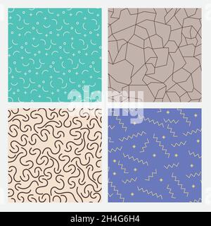 textures patterns four colors Stock Vector