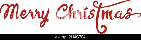 vector illustration of Merry Christmas handwritten background. Stock Vector
