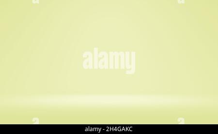 Abstract pastel yellow color background and gradient light background with studio table backdrops display product design. Blank empty space room Stock Photo