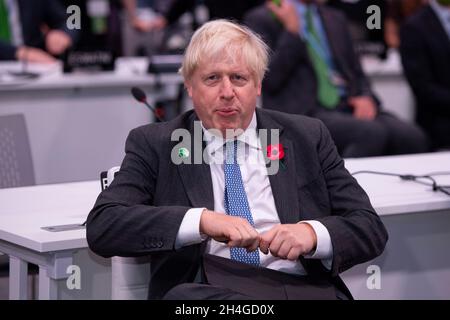 Glasgow, Scotland, UK. 2nd Nov, 2021. PICTURED: Boris Johnson, Prime Minister of the United Kingdom (UK). World leaders come together at the COP26 Climate Change Conference in Glasgow this afternoon. Credit: Colin Fisher/Alamy Live News Stock Photo