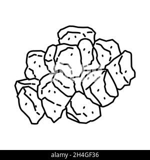 Aggregate Part of Contractor Material and Equipment Device Hand Drawn Icon Set Vector. Stock Vector