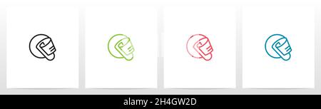Roll Of Paper On Letter Logo Design Q Stock Vector