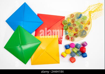 A collection of traditional Korean children's play tools Stock Photo