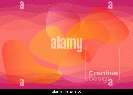 Colorful Fluid shape geometric vector EPS illustration creative design. Stock Vector