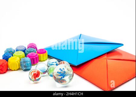 A collection of traditional Korean children's play tools Stock Photo