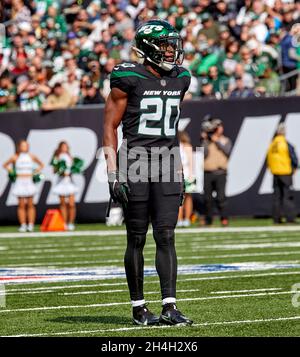 New York Jets strong safety Adrian Colbert celebrates after winning in  overtime of an NFL football game against the Tennessee Titans, Sunday, Oct.  3, 2021, in East Rutherford, N.J. (AP Photo/Seth Wenig