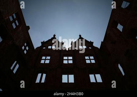 Hunting lodge, facade, former monastery complex of St. Peter and Paul, Hirsau Monastery, Black Forest, Baden-Wuerttemberg, Germany Stock Photo