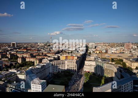 View in east direction from Kollhoff Tower, Berlin, Germany Stock Photo