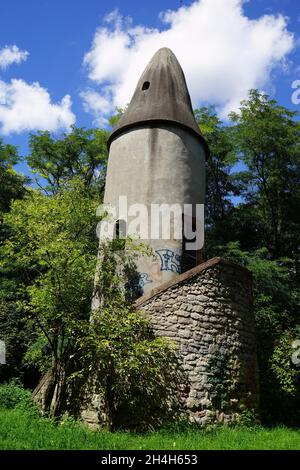 Berger Warte, highest point in Frankfurt, old Landwehr, green belt, Frankfurt, Hesse, Germany Stock Photo