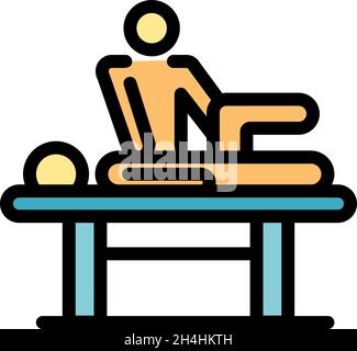 Home nursing procedure icon. Outline home nursing procedure vector icon color flat isolated Stock Vector
