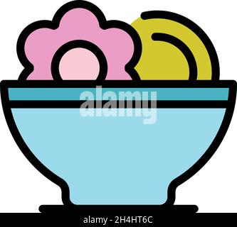 Essential oils icon. Outline essential oils vector icon color flat isolated Stock Vector