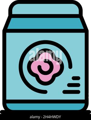 Flower softener icon. Outline flower softener vector icon color flat isolated Stock Vector