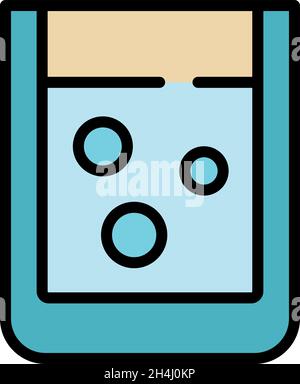 Disinfection liquid icon. Outline disinfection liquid vector icon color flat isolated Stock Vector