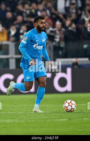 Turin, Piedmont, Italy. 2nd Nov, 2021. Turin, Italy-November 02, 2021: the UEFA Champions League group H match between Juventus and Zenit St. Petersburg at Allianz Stadium on November 2, 2021 in Turin, Italy (Credit Image: © Stefano Guidi/ZUMA Press Wire) Stock Photo