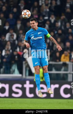 Turin, Piedmont, Italy. 2nd Nov, 2021. Turin, Italy-November 02, 2021: the UEFA Champions League group H match between Juventus and Zenit St. Petersburg at Allianz Stadium on November 2, 2021 in Turin, Italy (Credit Image: © Stefano Guidi/ZUMA Press Wire) Stock Photo