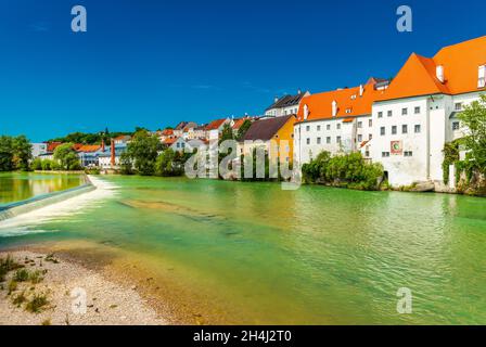 Cityscape of Steyr. View of the beautiful medieval Austrian town Stock Photo