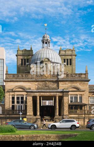 Harrogate UK, view of the Royal Baths building (1897), which also comprises the town's famous Turkish Baths, Harrogate, North Yorkshire, England, UK Stock Photo