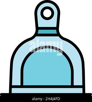 Home dustpan icon. Outline home dustpan vector icon color flat isolated Stock Vector
