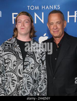 Caleb Landry Jones and Tom Hanks at the Apple Original Films' premiere ...