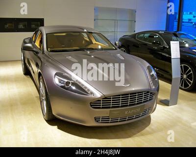 Kiev, Ukraine - March 7, 2011: Aston Martin Rapid. New Car Stock Photo