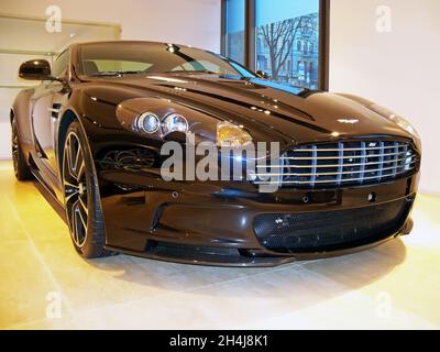 Kiev, Ukraine - March 7, 2011: Aston Martin DBS Carbon Black Edition Stock Photo