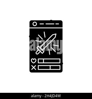 Card game olor line icon. Computer games genres. Pictogram for web page, mobile app, promo. UI UX GUI design element. Editable stroke. Stock Vector