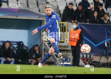 Malmo, Sweden. 02nd Nov, 2021. Jorginho of FC Chelsea during the UEFA Champions League, Group H football match between Malmo FF and Chelsea FC on November 2, 2021 at Eleda Stadion in Malmo, Sweden - Photo: Laurent Lairys/DPPI/LiveMedia Credit: Independent Photo Agency/Alamy Live News Stock Photo