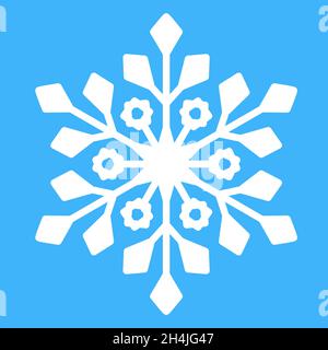 Doodle snowflakes. Variations of winter blue symmetrical snow flakes,  geometric frozen crystal icons Christmas New year decoration. Vector  collection Stock Vector Image & Art - Alamy