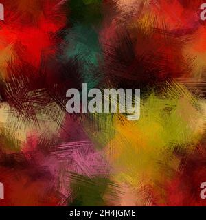 abstract colorful brush strokes seamless background Stock Photo