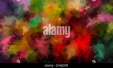 abstract colorful brush strokes blending background Stock Photo