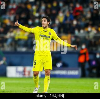 Castellon, Spain. 02nd Nov, 2021. Daniel Parejo of Villarreal during the UEFA Champions League, Group F football match between Villarreal CF and BSC Young Boys on November 2, 2021 at the Ceramica Stadium in Castellon, Spain - Photo: Ivan Terron/DPPI/LiveMedia Credit: Independent Photo Agency/Alamy Live News Stock Photo