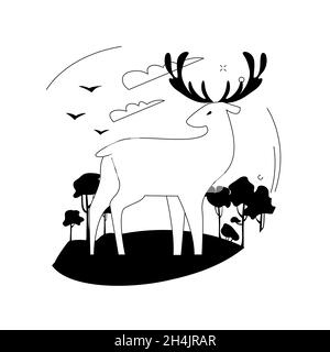National parks creation abstract concept vector illustration. Stock Vector