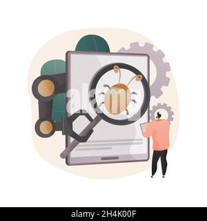 Automated testing abstract concept vector illustration Stock Vector ...