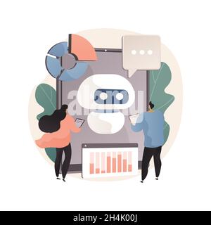 Chatbot development platform abstract concept vector illustration Stock ...