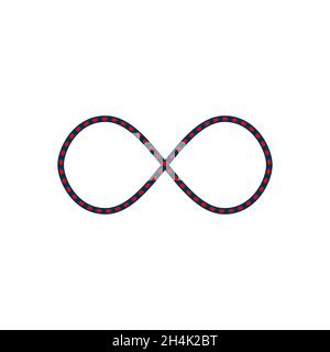 infinity symbol, simple icon dashed line. dotted icon. Stock vector illustration Stock Vector