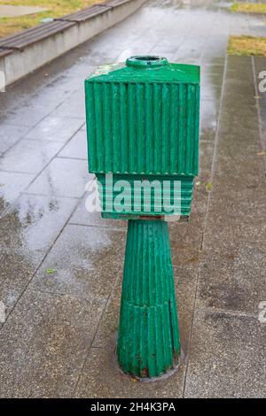 Obsolete Police Telephone Post in Old Belgrade Stock Photo