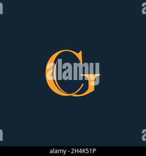 C, G, CG Initial letter logo. Alphabet CG Handwritten Signature logo ...