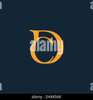 Professional Innovative Initial CD logo and CD logo. Letter CD Minimal elegant Monogram. Premium Business Artistic Alphabet symbol and sign Stock Vector