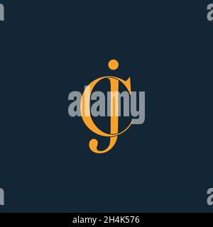 Professional Innovative Initial CJ logo and CJ logo. Letter CJ Minimal elegant Monogram. Premium Business Artistic Alphabet symbol and sign Stock Vector