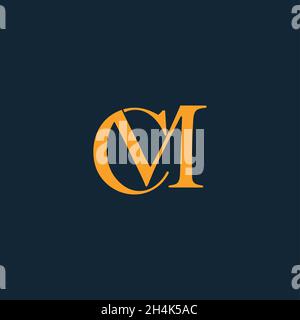 Professional Innovative Initial CM logo and CM logo. Letter CM Minimal elegant Monogram. Premium Business Artistic Alphabet symbol and sign Stock Vector