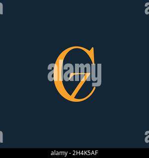 Professional Innovative Initial CZ logo and CZ logo. Letter CZ Minimal elegant Monogram. Premium Business Artistic Alphabet symbol and sign Stock Vector