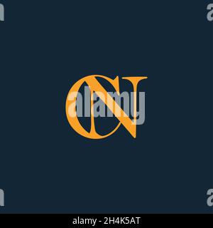 Professional Innovative Initial CN logo and CN logo. Letter CN Minimal elegant Monogram. Premium Business Artistic Alphabet symbol and sign Stock Vector