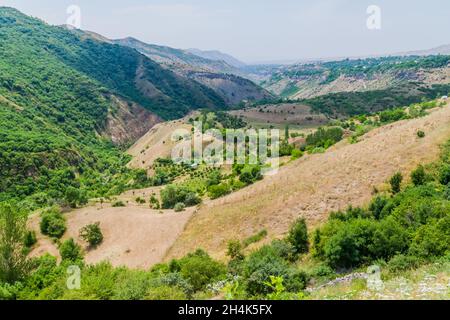 Landscape near Geghard monastery in Armenia Stock Photo