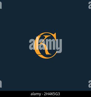 Professional Innovative Initial CK logo and CK logo. Letter CK Minimal elegant Monogram. Premium Business Artistic Alphabet symbol and sign Stock Vector